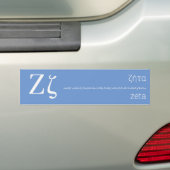 Ζ - Γρεεκ Λεττερ ζήτα – ギリシャ文字ゼータ バンパーステッカー (車上)