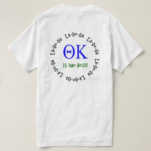 ΘのΚ La De Daのワイシャツ Tシャツ (デザイン裏面)