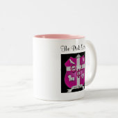 Θのファイシグマ盾、ピンクの社会 ツートーンマグカップ (正面右)