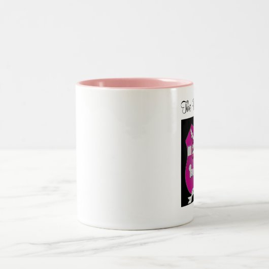 Θのファイシグマ盾、ピンクの社会 ツートーンマグカップ (中央)