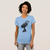 Θ NuのXI "自由がない"女性のワイシャツ Tシャツ (正面フル)