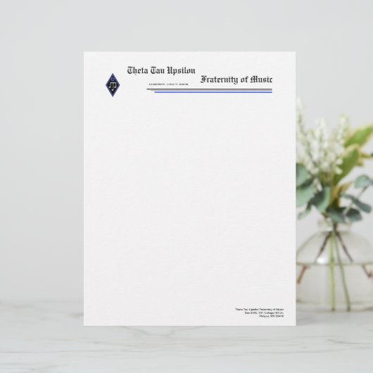 Θ Tau Upsilonレターヘッド レターヘッド (スタンド正面)