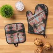 Καλά Χριστούγενναオーブンミットおよびポットホルダー 鍋つかみ&鍋敷きセット (トップダウン)