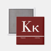 Κ - Γρεεκ Λεττερ κάππα – ギリシャ文字カッパ マグネット (正面/裏面)