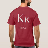 Κ - Γρεεκ Λεττερ κάππα – ギリシャ文字カッパ Tシャツ (裏面)