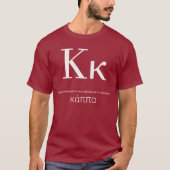 Κ - Γρεεκ Λεττερ κάππα – ギリシャ文字カッパ Tシャツ (正面)
