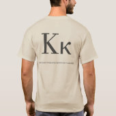 Κ - Γρεεκ Λεττερ κάππα – ギリシャ文字カッパ Tシャツ (裏面)
