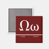 Ω - Γρεεκ Λεττερ ωμέγα – ギリシャ文字オメガ マグネット (正面/裏面)