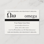 Ω - Γρεεκ Λεττερ ωμέγα – ギリシャ文字オメガ 名刺 (正面)