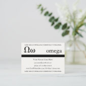 Ω - Γρεεκ Λεττερ ωμέγα – ギリシャ文字オメガ 名刺 (スタンド正面)
