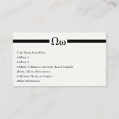 Ω - Γρεεκ Λεττερ ωμέγα – ギリシャ文字オメガ 名刺 (裏面)