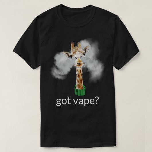 Ω VAPEシャツ | 得 Vape Giraffe DK VapeGoat™ Tシャツ (デザイン正面)