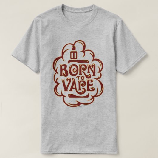 Ω VAPEシャツ | 生まれVape Red VapeGoat™へ Tシャツ (デザイン正面)