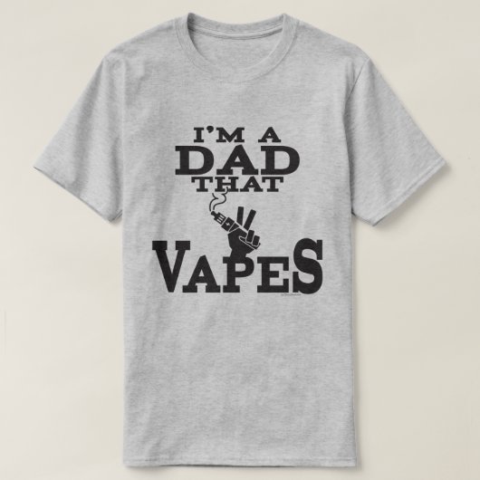Ω VAPEシャツ |蒸発するパパ | VapeGoat™ Tシャツ (デザイン正面)
