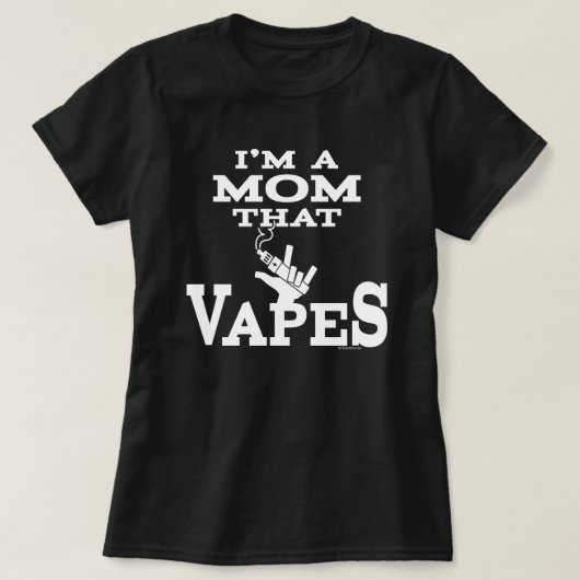 Ω VAPEシャツ | Mom that Vapes | VapeGoat™ Tシャツ (デザイン正面)