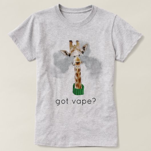 Ω VAPEシャツ | Vape 得 Giraffe | VapeGoat™ Tシャツ (デザイン正面)