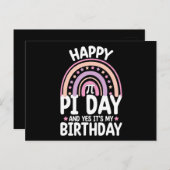 πの日おめでとう そして実は今日は私の誕生日 数学の虹 ポストカード (正面/裏面)