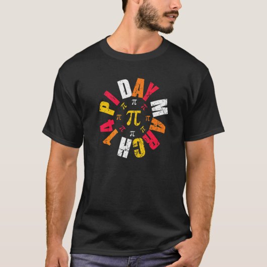 πの日おめでとう 面白いπの日 3月14日 数学のお茶 tシャツ (正面)