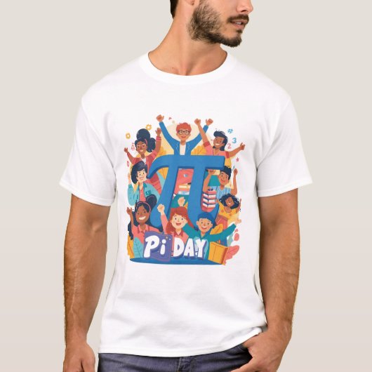 πの日を祝おうデザイン tシャツ (正面)
