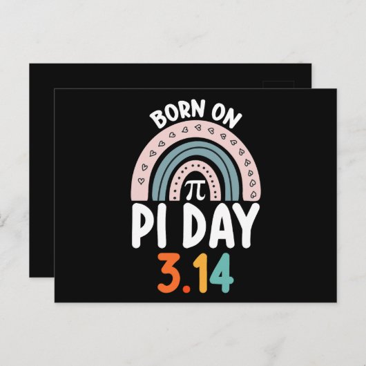 πの日生まれの誕生日おめでとう 数学おもしろ ポストカード (正面/裏面)