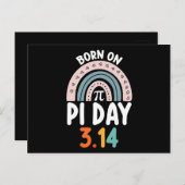 πの日生まれの誕生日おもしろ数学 ポストカード (正面/裏面)