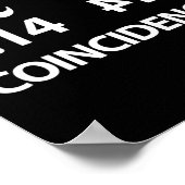 πの日 円周率 裏返し パイ 偶然? ポスター (角)