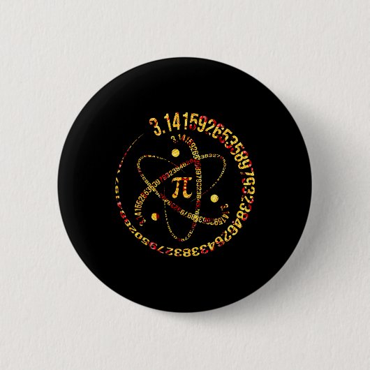 πの日 原子 π 3.14 サイエンス 数学好き  缶バッジ (正面)