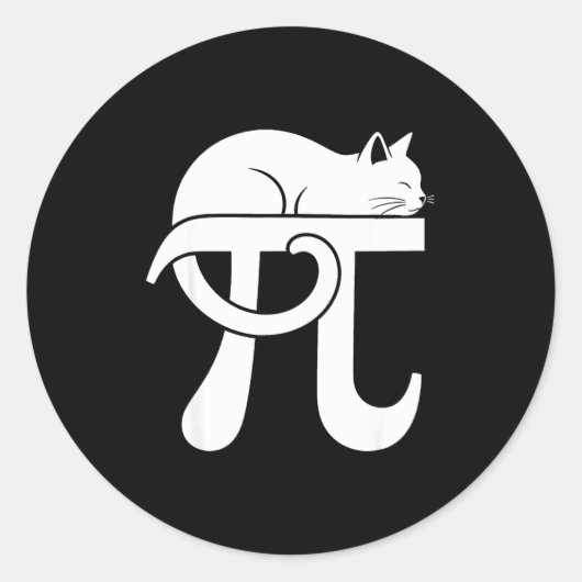 πの日 数学 猫 ネルド コメディ 教師 生徒 πの日 ラウンドシール (正面)
