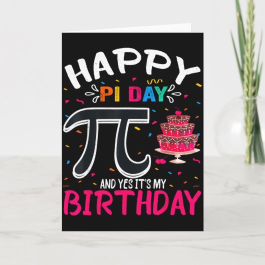 πの日 誕生日 数学好き πの日 おめでとう そう 私の カード (正面)