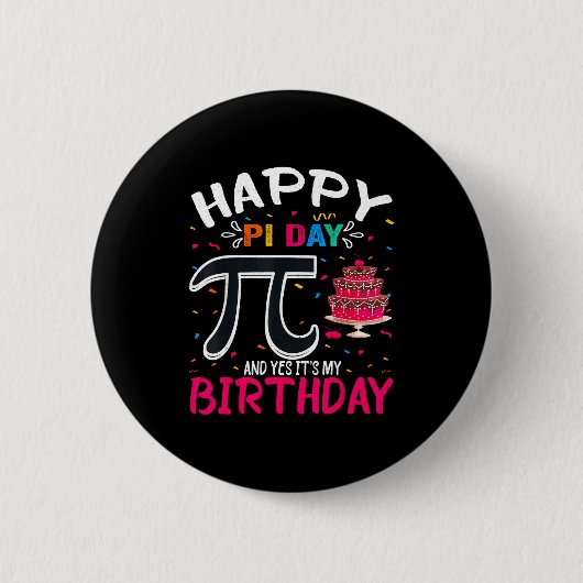 πの日 誕生日 数学好き πの日 おめでとう そう 私の 缶バッジ (正面)