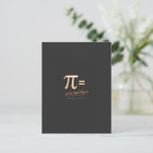πの日Tシャツ – 円周率 = また会おう – 現代数学 ポストカード (スタンド正面)