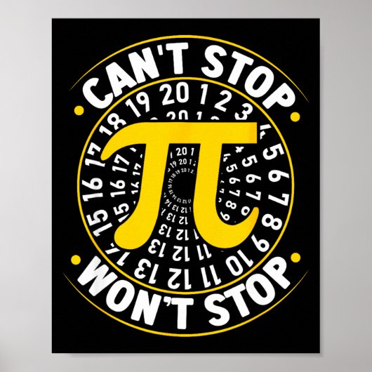 πを止められない 数学 πの日 楽しい数学クラブ ポスター (正面)