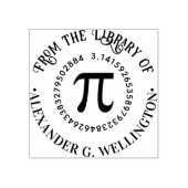 π 数学記号 ギリシャ文字 ライブラリー 本の名前 ラバースタンプ (インプリント)