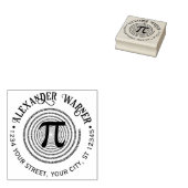 π 数学記号 スパイラル ギリシャ文字 名前 住所 ラバースタンプ (押印)