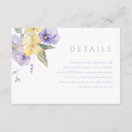 Лаваненый Фи фиолетовый и солнечный Свадебные Дета エンクロージャーカード