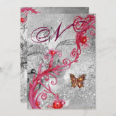 СПАРКЛІ 2 Елегантна Свадебна Монограма 招待状 (正面/裏面)