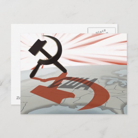 「США」共産主義アメリカ ポストカード (正面/裏面)