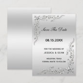 Свадебная серебряная декорация セーブザデート (正面/裏面)