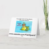 Счастья! ロシアのな幸運のおもしろいな王冠の魚 カード (裏面)