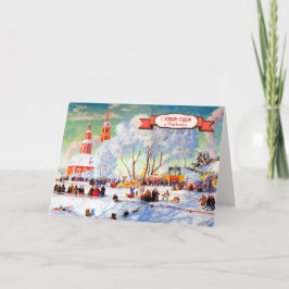 С Рождеством.クリスマスカーロシアのド シーズンカード