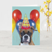 С днём рожденияハッピーバースデーボクサー挨拶カード カード (黄色い花)