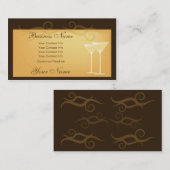 Сhampagneの名刺のガラス 名刺 (正面/裏面)