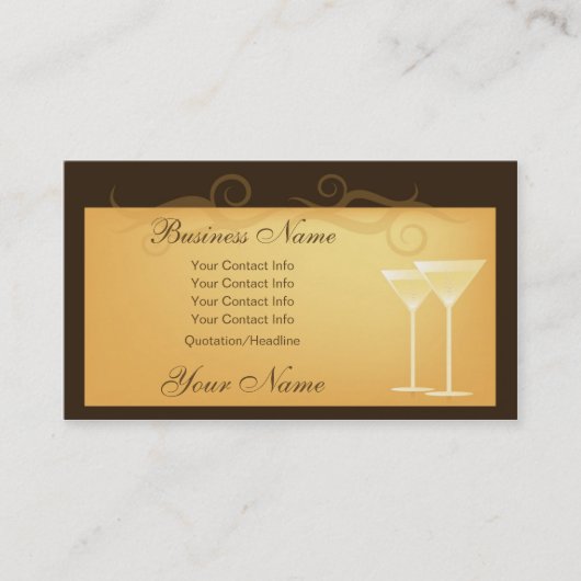 Сhampagneの名刺のガラス 名刺 (正面)