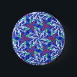 Сollage snowflakes 缶バッジ<br><div class="desc">kaleidoscopic ornament</div>