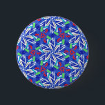 Сollage snowflakes 缶バッジ<br><div class="desc">kaleidoscopic ornament</div>
