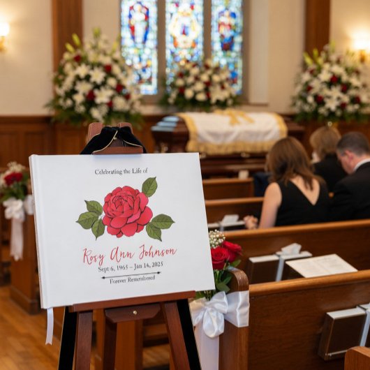 Сustom Funeral Memorial Guest Book ゲストブック