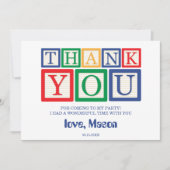 Сute Wooden ABC Blocks Primary Colors サンキューカード (正面)