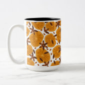 Чашка с ярким цитрусовым принтом. ツートーンマグカップ (左)