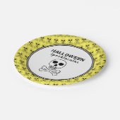 Череп и кости, вечеринка на Хэллоуин ペーパープレート (アングル)