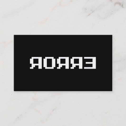 ЯOЯЯƎ | エラー 名刺 (正面)